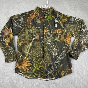 Mossy Oak Break Up Camouflage Long Sleeve Button Up Shirt Adult‎ 2XL